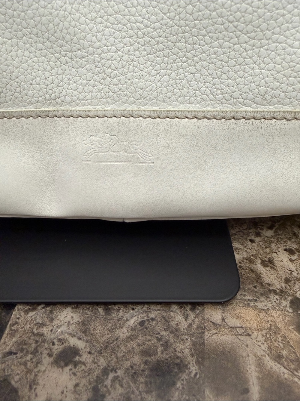 Longchamp Off-White Leather Shoulder Bag - Picture 4 of 8